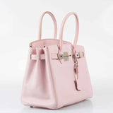 HermesBirkin 30 Rose Dragee Swift Palladium Hardware