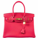 HermesBirkin 30 Rose Extreme Epsom Gold Hardware - 2020, Y