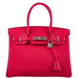 HermesBirkin 30 Rose Extreme Epsom Palladium Hardware - 2020, Y