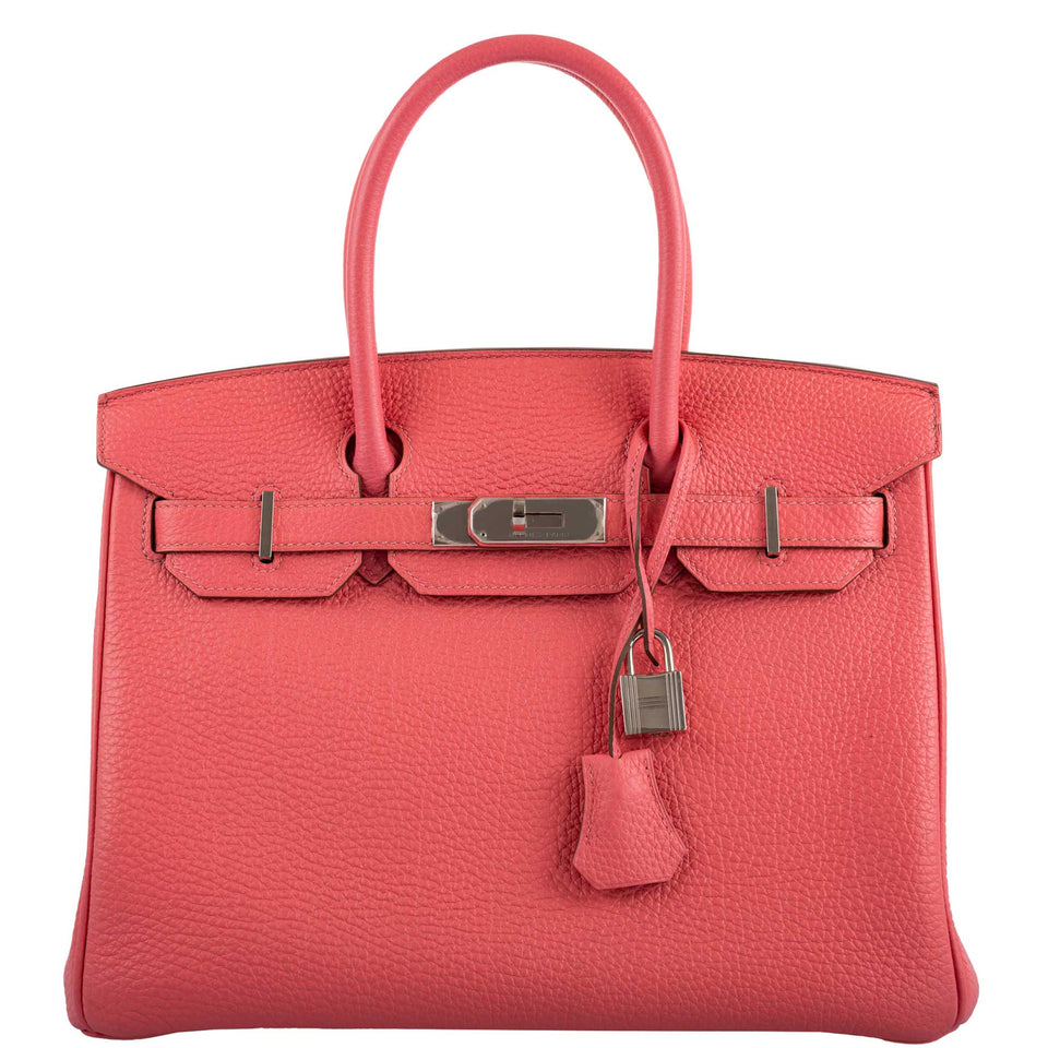 Hermes Birkin 30 Rose Lipstick Togo Palladium Hardware