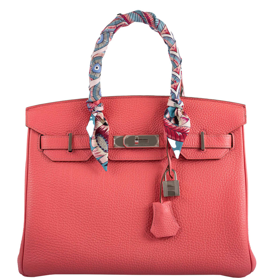 Hermes Birkin 30 Rose Lipstick Togo Palladium Hardware