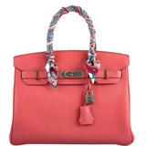 Hermes Birkin 30 Rose Lipstick Togo Palladium Hardware
