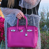 HermesBirkin 30 Rose Pourpre Epsom with Palladium Hardware - 2018, C