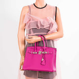 HermesBirkin 30 Rose Pourpre Togo Palladium Hardware