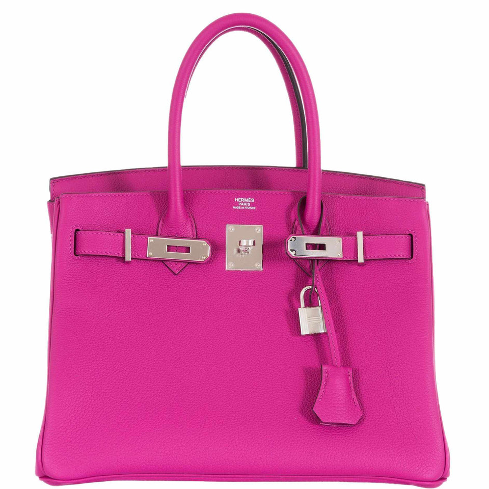 Hermes Birkin 30 Rose Pourpre Togo Palladium Hardware
