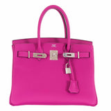 HermesBirkin 30 Rose Pourpre Togo Palladium Hardware