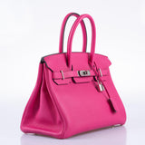 HermesBirkin 30 Rose Shocking Togo Palladium Hardware