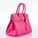 HermesBirkin 30 Rose Tyrien Epsom Gold Hardware