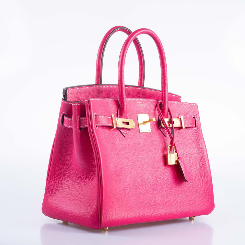 Hermes Birkin 30 Rose Tyrien Epsom Gold Hardware