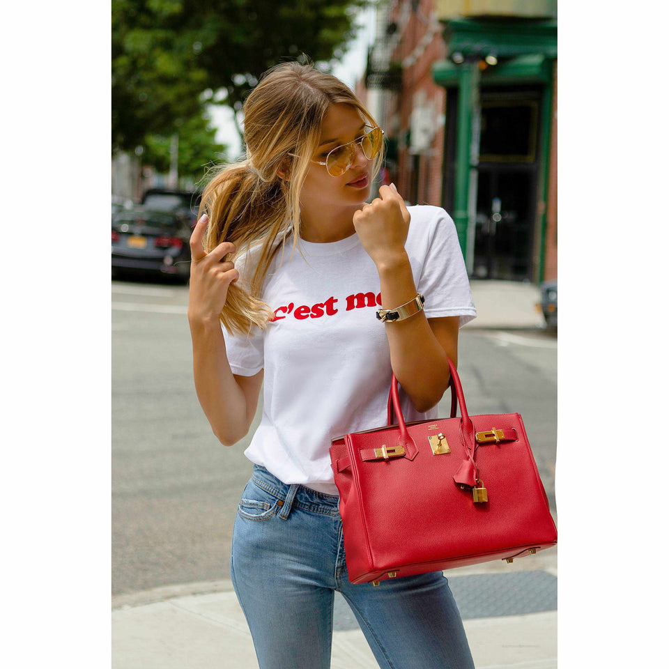 Hermes Birkin 30 Rouge Casaque Epsom Gold Hardware
