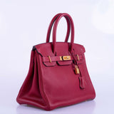 Hermes Birkin 30 Rouge Grenat Togo Gold Hardware
