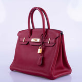 Hermes Birkin 30 Rouge Grenat Togo Gold Hardware