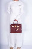 HermesBirkin 30 Rouge H Epsom Gold Hardware