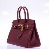 HermesBirkin 30 Rouge H Epsom Gold Hardware