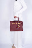 HermesBirkin 30 Rouge H Epsom Gold Hardware