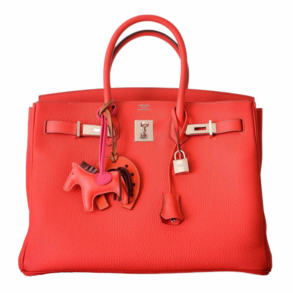 HermesBirkin 30 Rouge Pivoine Clemence Palladium Hardware