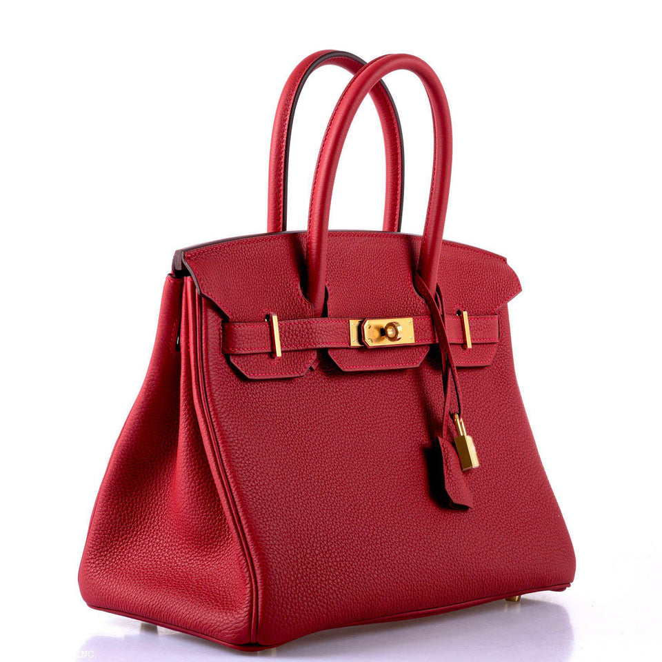 HermesBirkin 30 Rouge Vif Togo Gold Hardware - 2020, Y