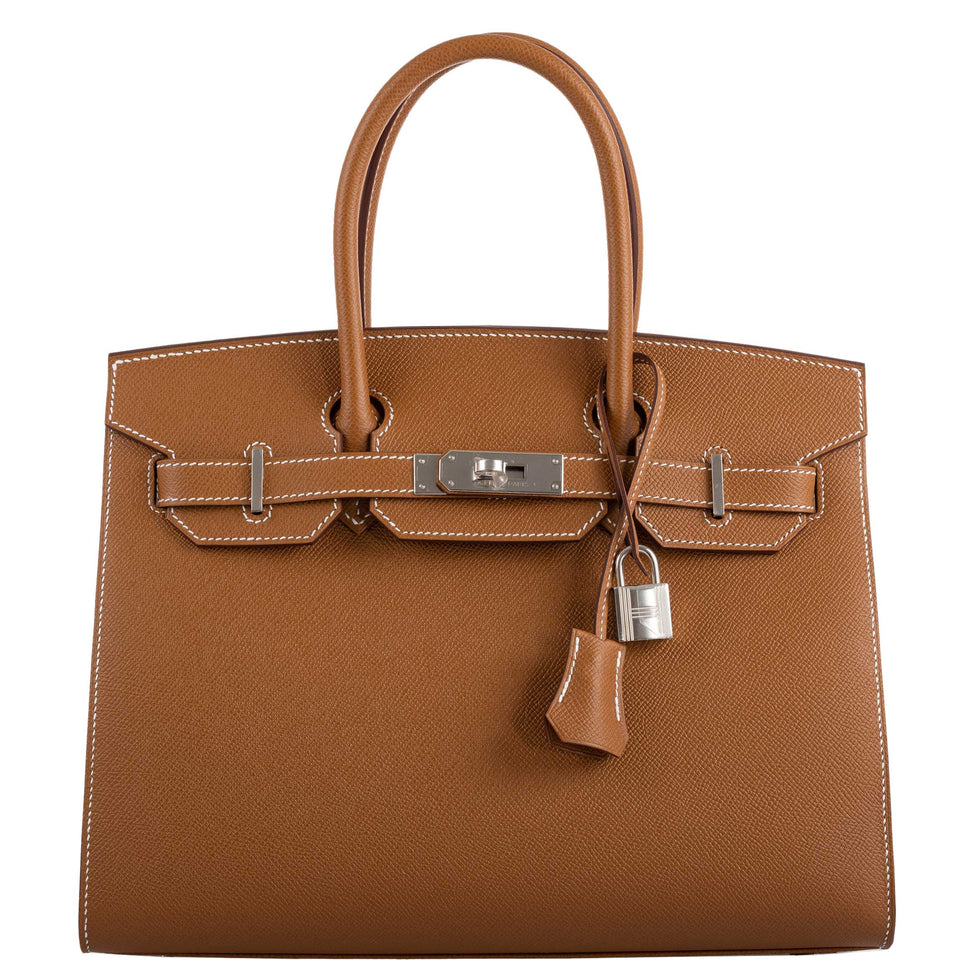 HermesBirkin 30 Sellier Gold Madame Grain leather Palladium Hardware - 2020, Y