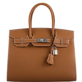 HermesBirkin 30 Sellier Gold Madame Grain leather Palladium Hardware - 2020, Y