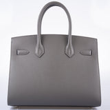 HermesBirkin 30 Sellier Gris Meyer Epsom Palladium Hardware
