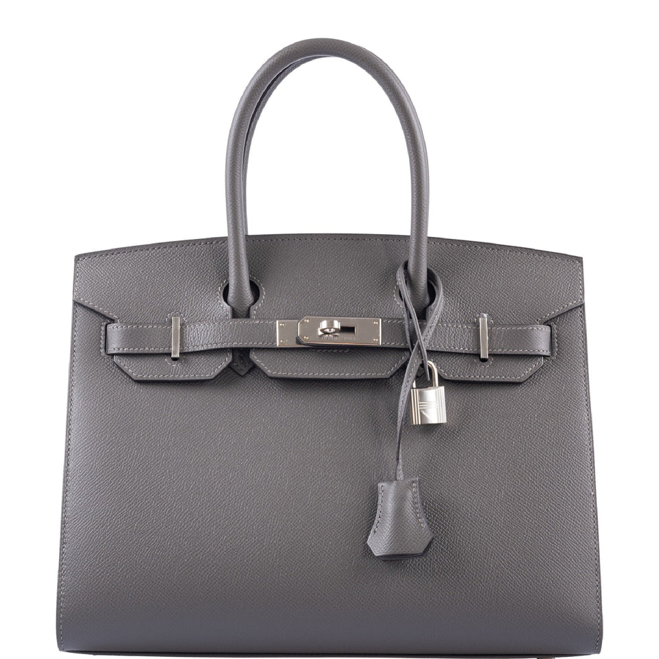HermesBirkin 30 Sellier Gris Meyer Epsom Palladium Hardware