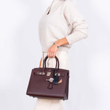Hermes Birkin 30 Sellier Rouge Epsom Palladium Hardware