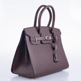 Hermes Birkin 30 Sellier Rouge Epsom Palladium Hardware