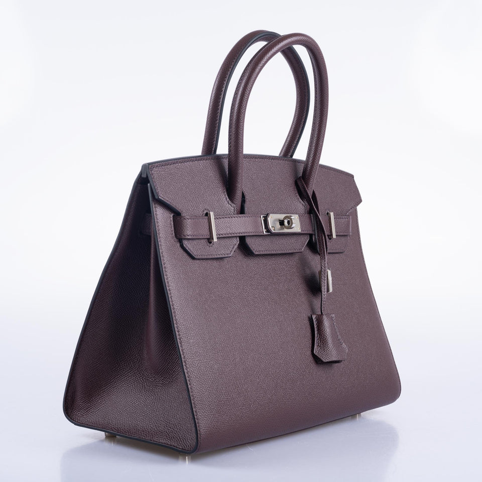 Hermes Birkin 30 Sellier Rouge Epsom Palladium Hardware