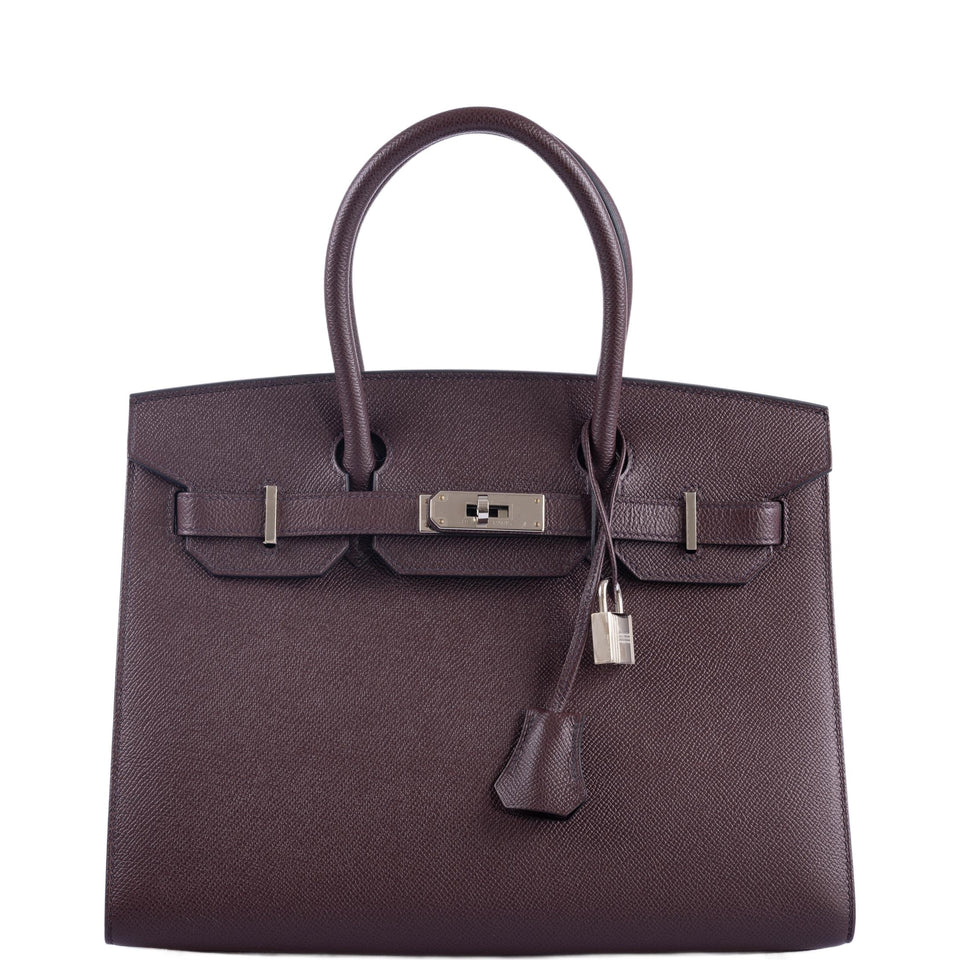 Hermes Birkin 30 Sellier Rouge Epsom Palladium Hardware