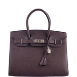 Hermes Birkin 30 Sellier Rouge Epsom Palladium Hardware