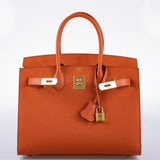 HermesBirkin 30 Sellier Terre Battue Epsom Leather Gold Hardware