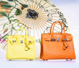HermesBirkin 30 Tangerine Ostrich Palladium Hardware