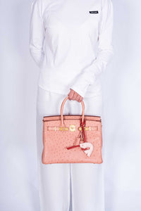 HermesBirkin 30 Terre Cuite Ostrich Gold Hardware