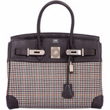 HermesBirkin 30 Togo And Plaid Wool Lainage - Rare Runway Bag