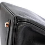 Hermes Birkin 30 Touch Black Shiny Niloticus Crocodile and Novillo Gold Hardware