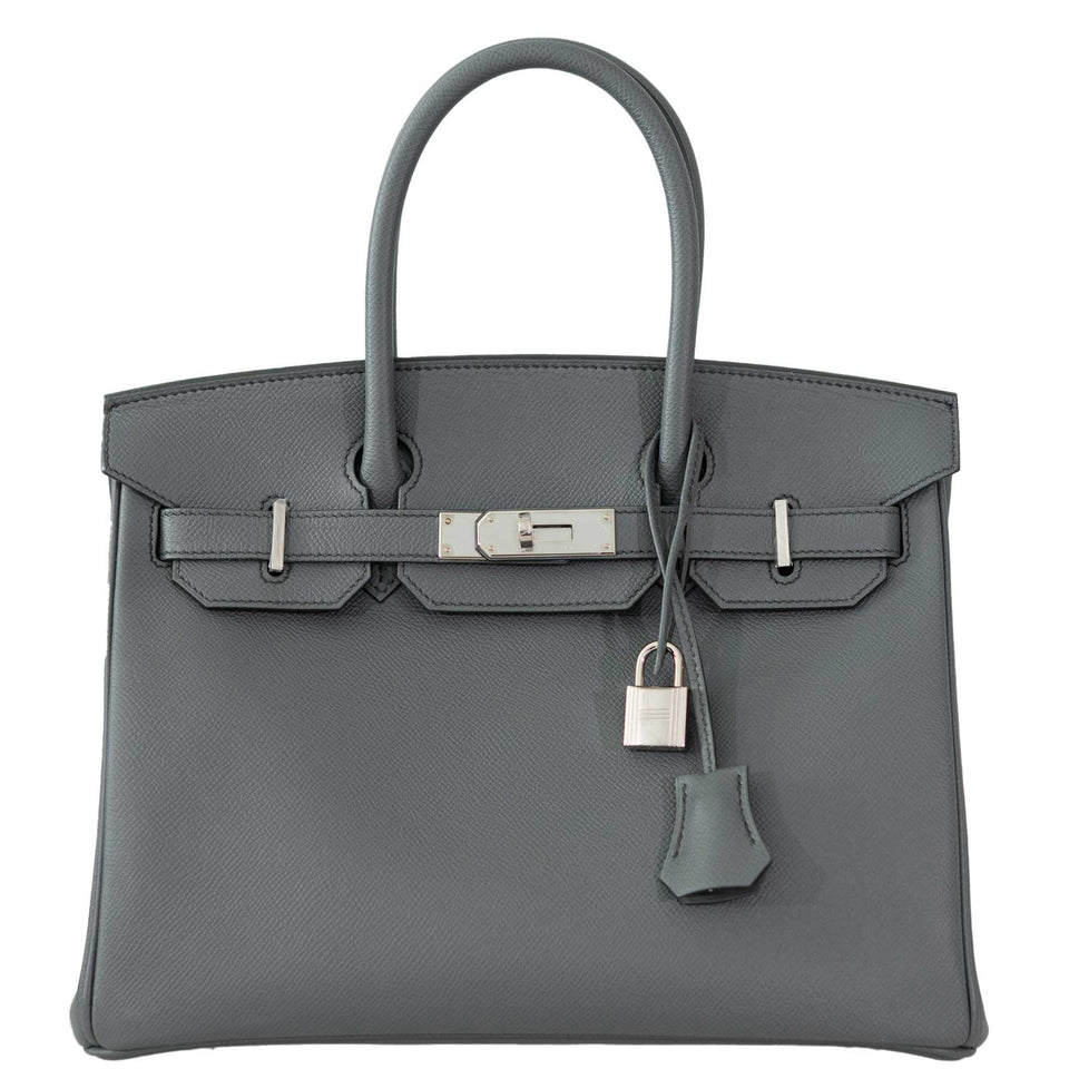 HermesBirkin 30 Vert Amande Epsom with Palladium Hardware - 2019, D