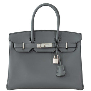 HermesBirkin 30 Vert Amande Epsom with Palladium Hardware - 2021, Z