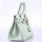 Hermes Birkin 30 Vert D'Eau Matte Alligator Palladium Hardware