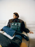 HermesBirkin 30 Vert Emerald Porosus Crocodile, Vert Titien and Rose Azalée Patchwork Palladium Hardware