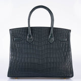 HermesBirkin 30 Vert Foncé Matte Niloticus Crocodile Gold Hardware