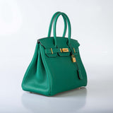 HermesBirkin 30 Vert Vertigo Togo Gold Hardware