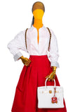 Hermes Birkin 30 White Clemence with Gold Hardware