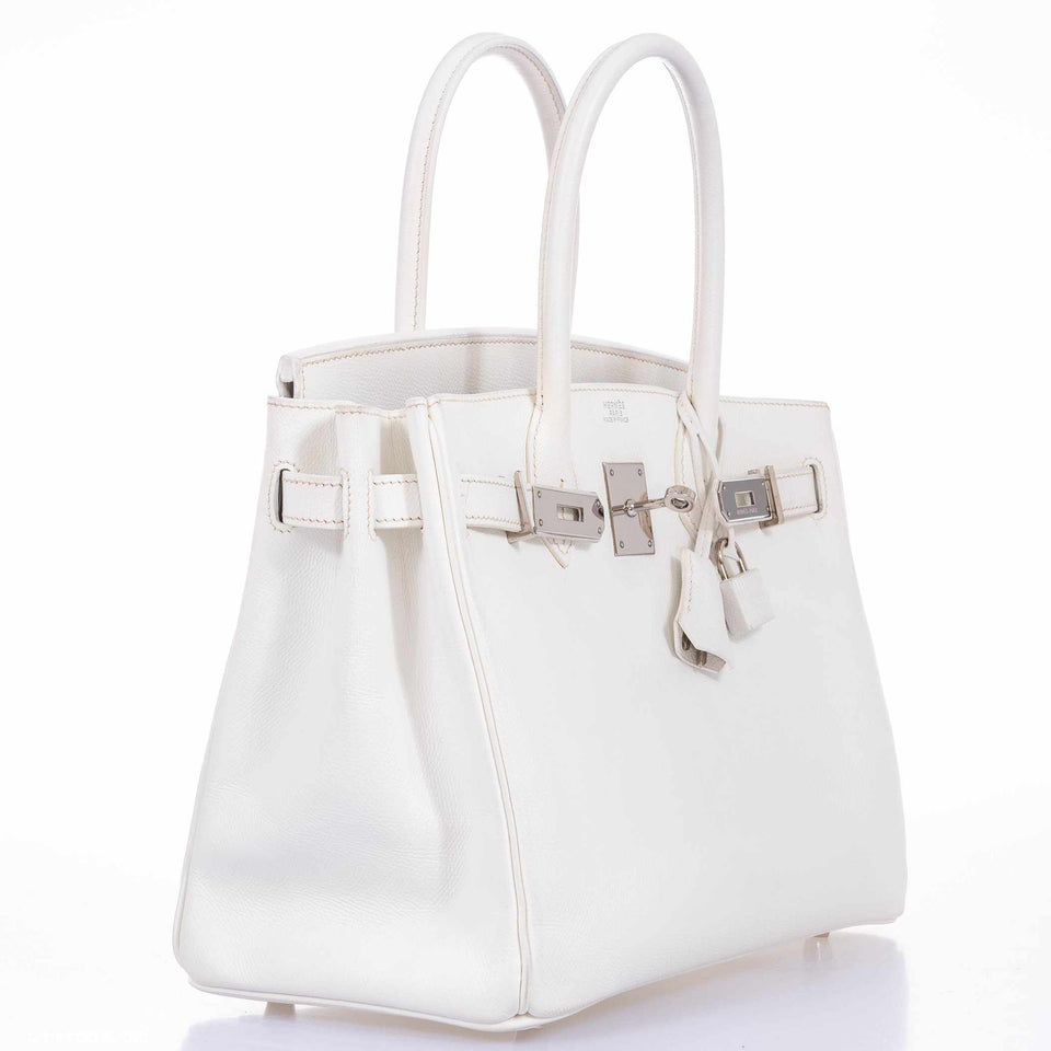 HermesBirkin 30 White Epsom Palladium Hardware