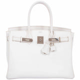 HermesBirkin 30 White Epsom Palladium Hardware