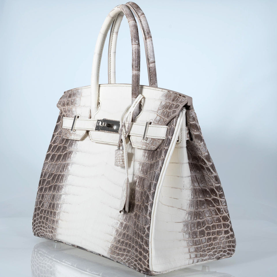 HermesBirkin 30 White Hima Nilo Crocodile Palladium Hardware