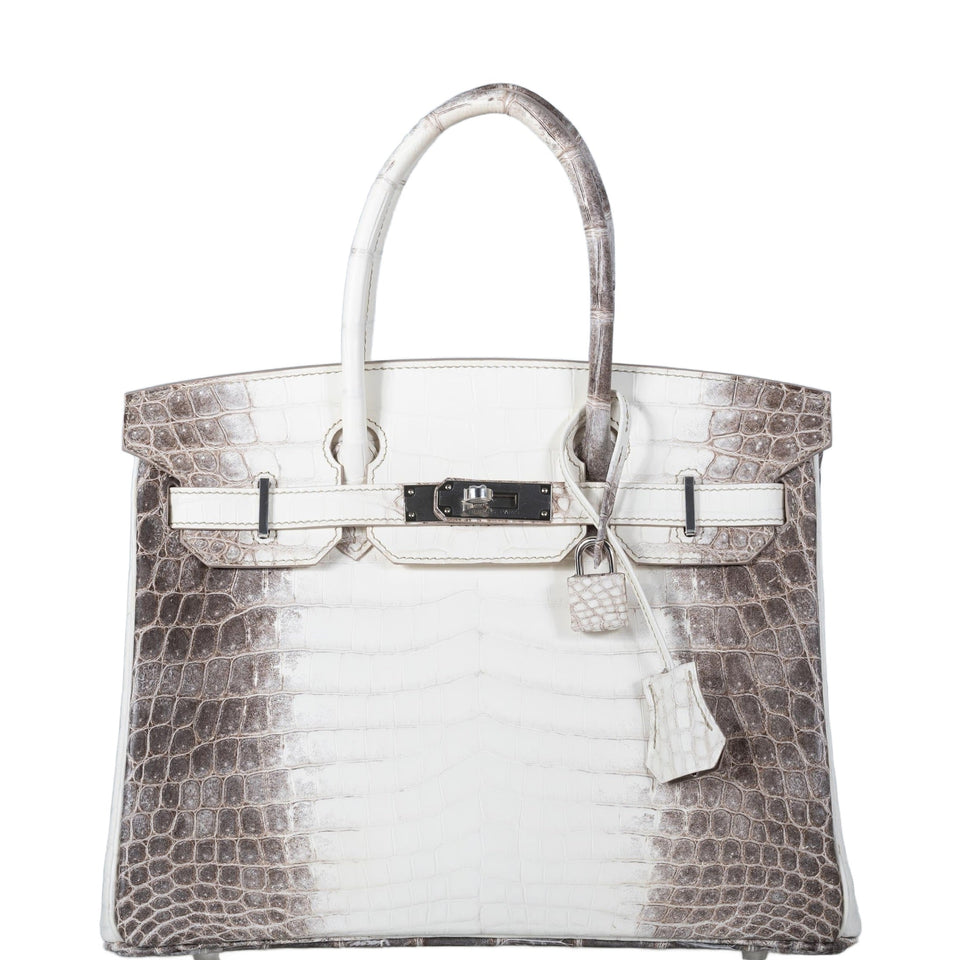 HermesBirkin 30 White Hima Nilo Crocodile Palladium Hardware