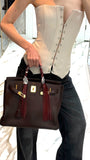 Hermes Birkin 32 HAC Ebene Ardenne Gold Hardware