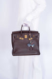 Hermes Birkin 32 HAC Ebene Ardenne Gold Hardware