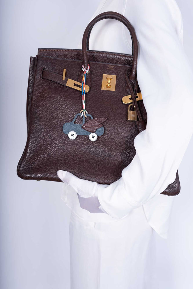 Hermes Birkin 32 HAC Ebene Ardenne Gold Hardware