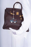 Hermes Birkin 32 HAC Ebene Ardenne Gold Hardware